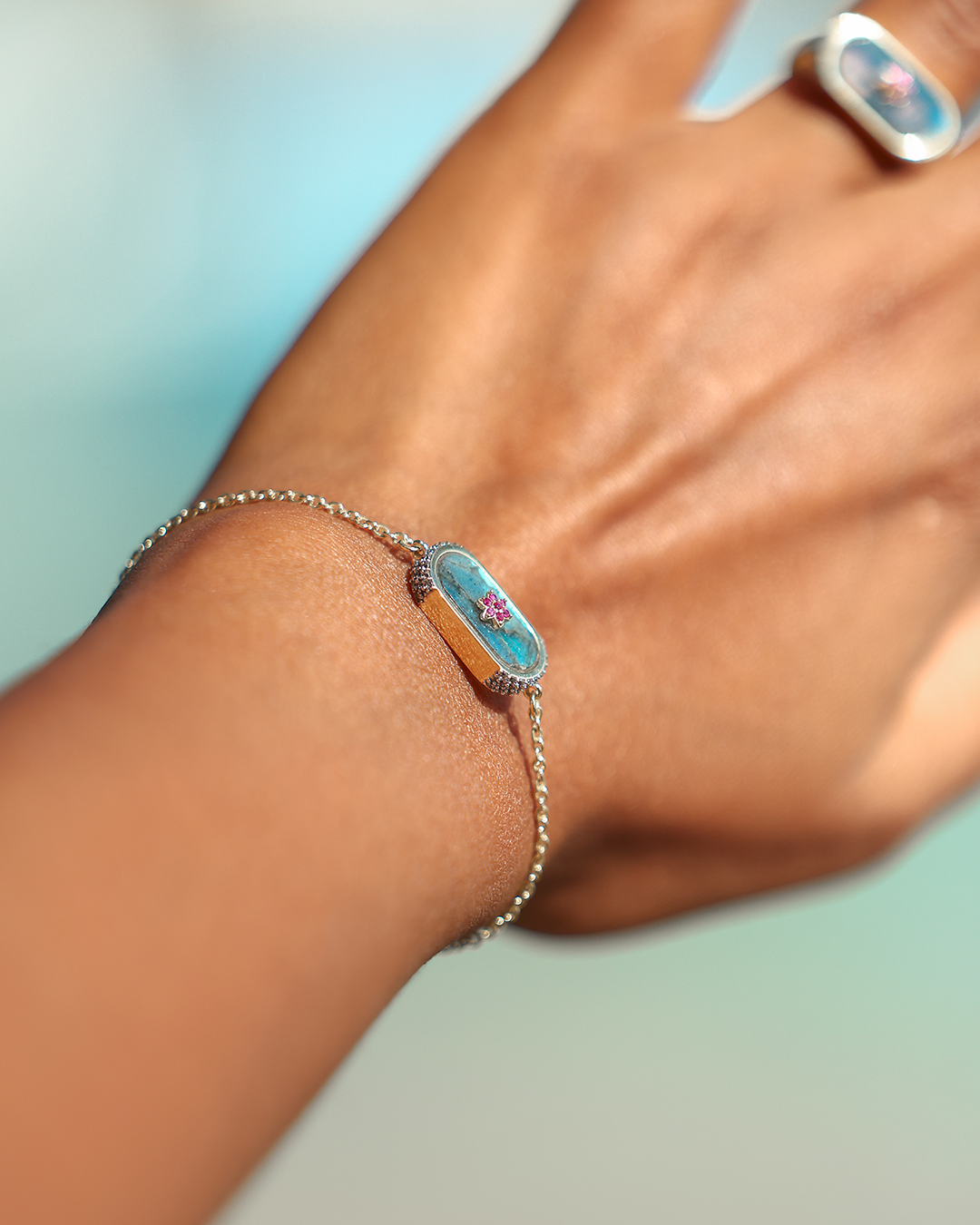 Bracelet Pushpam - Labradorite