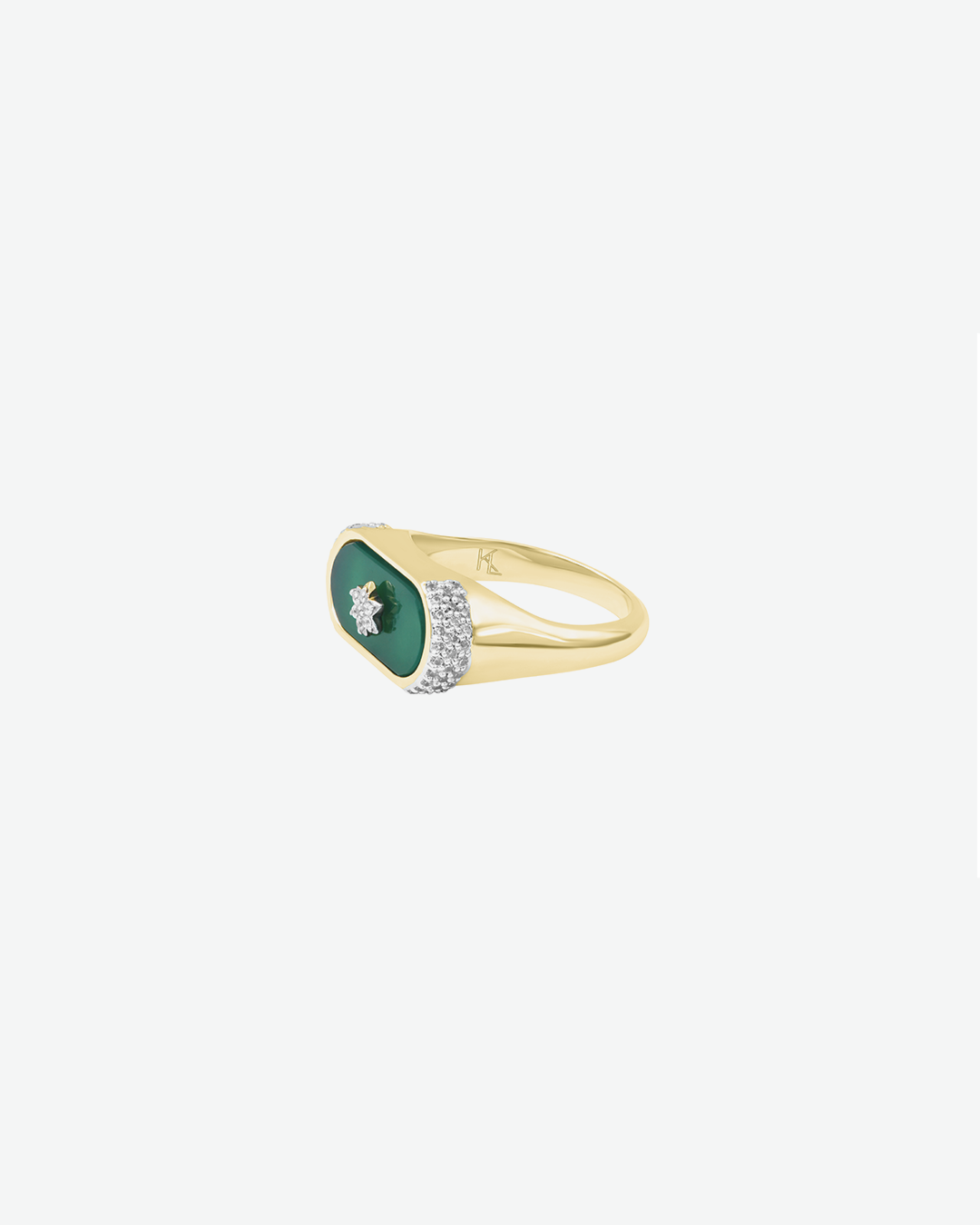 Bague Pushpam - Onyx vert