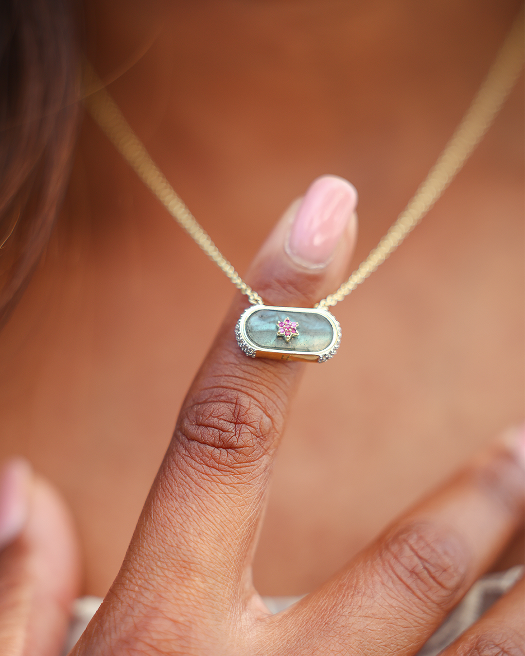 Collier Pushpam - Labradorite