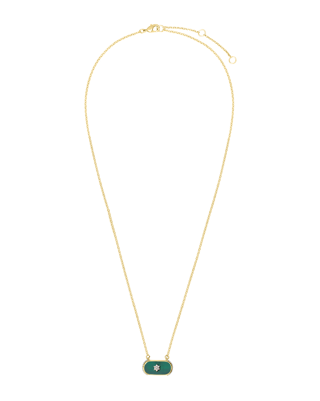 Collier Pushpam - Onyx vert