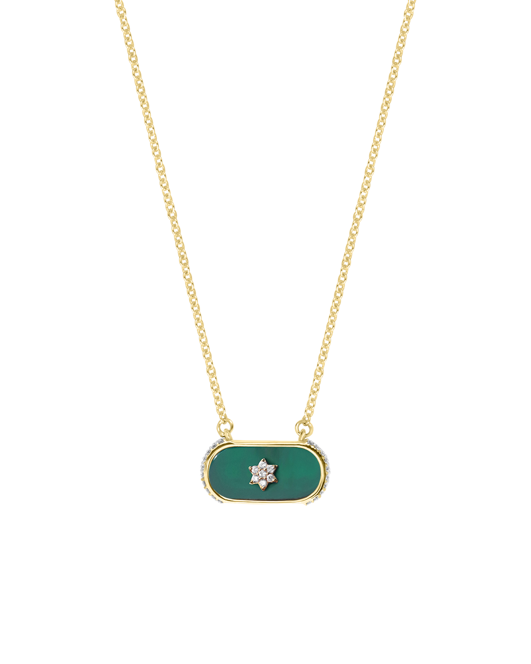 Collier Pushpam - Onyx vert